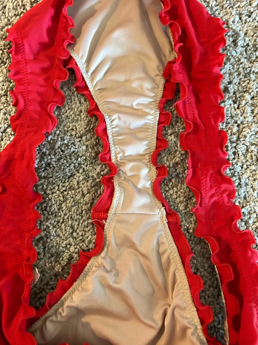 Shade & Shore Red Ruffle Bikini Set - Picture 7 of 7
